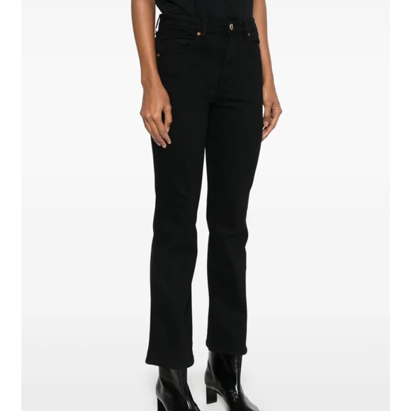 KHAITE Vivian Black Straight Leg Jeans High-Rise - Picture 1 of 7